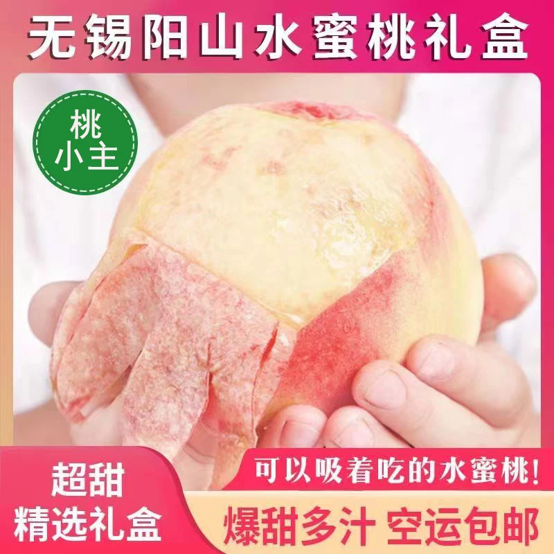 【桃小主】正宗无锡阳山水蜜桃4-5两皮薄鲜甜多汁原产地爆汁