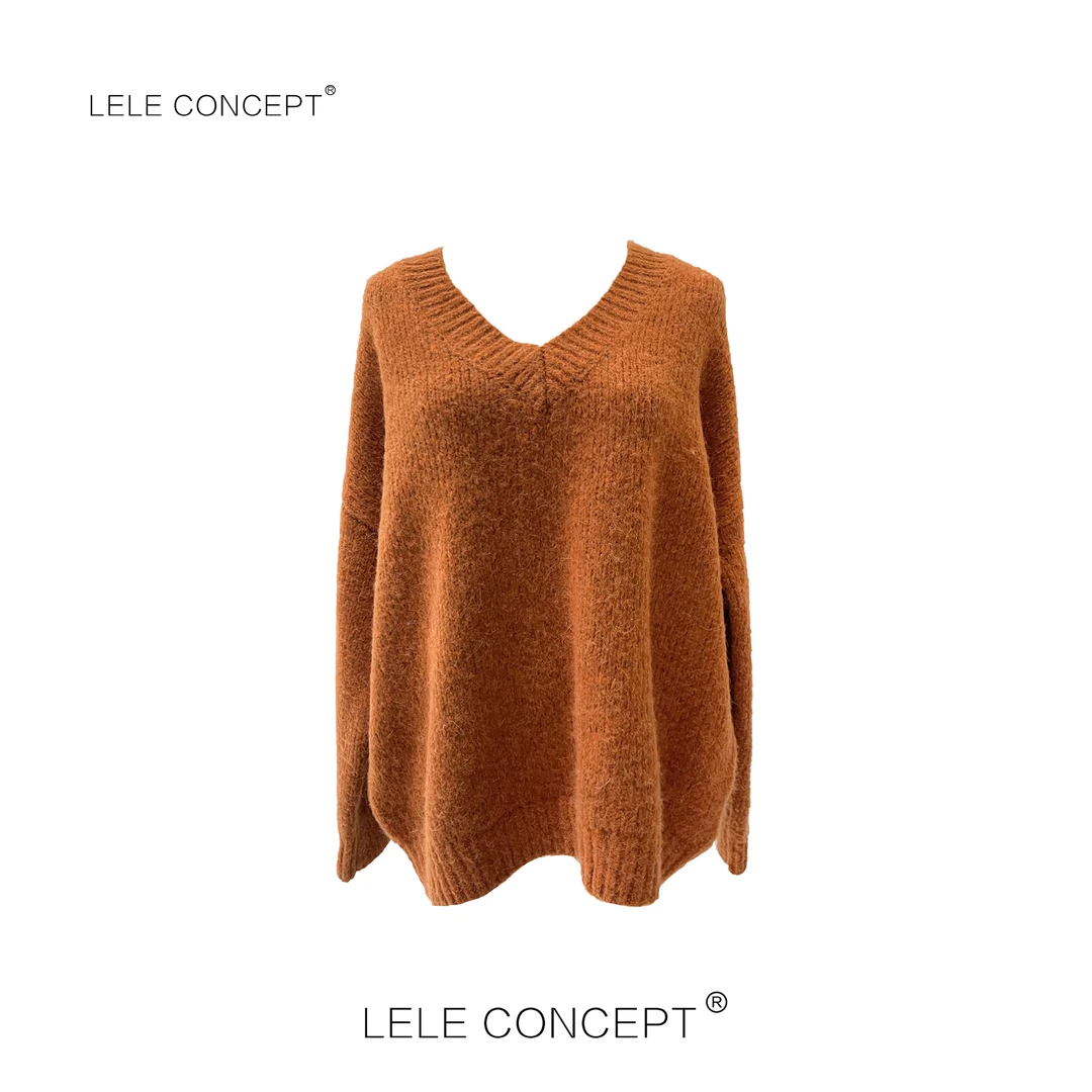 LELE CONCEPT丨【精选推荐】气质百搭多色V领毛衣S0496