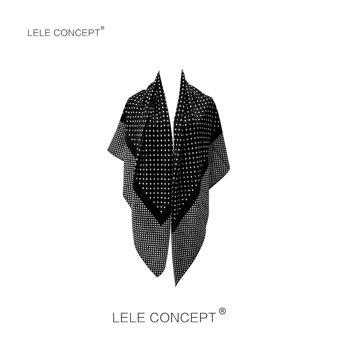 LELE CONCEPT丨气质时尚波点数字围巾WJ016轻奢