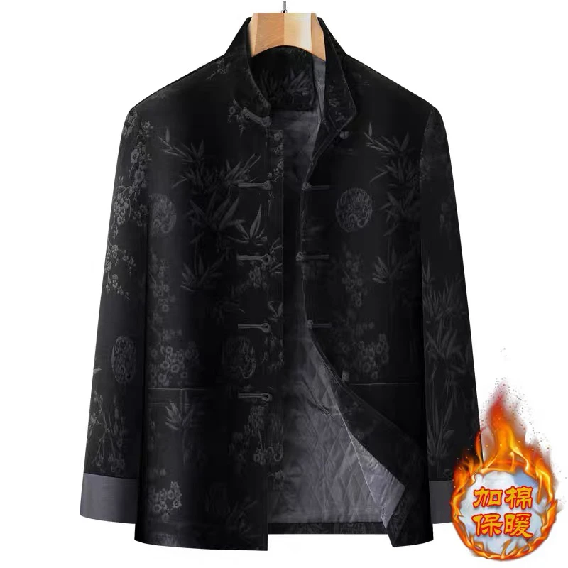 唐装中老年男士冬装棉衣爸爸棉袄外套加厚保暖棉服老人衣服爷爷装