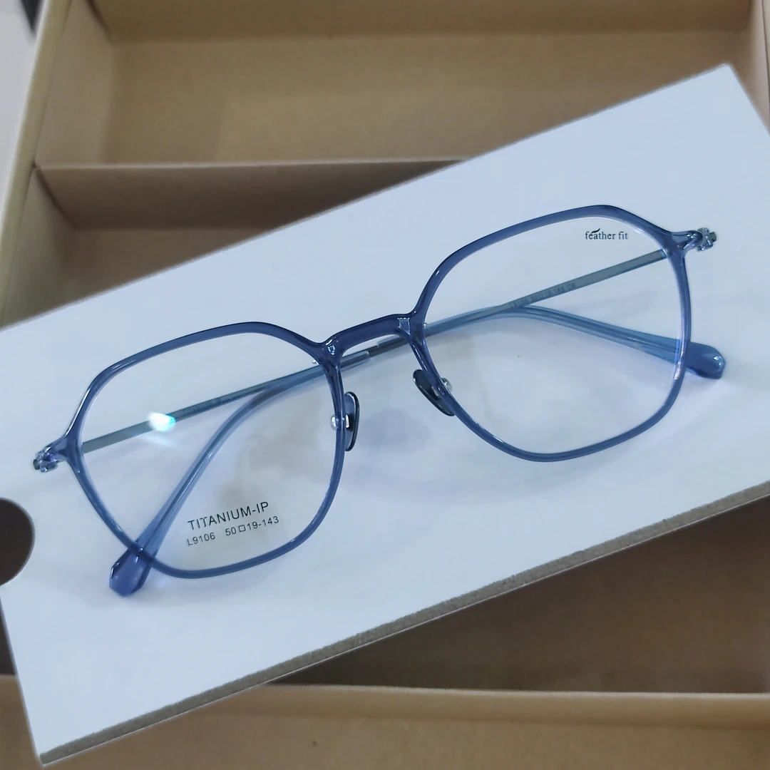 【TR+钛方框厚边框50-19中性款】眼镜配镜显薄超轻舒适无负重感时尚