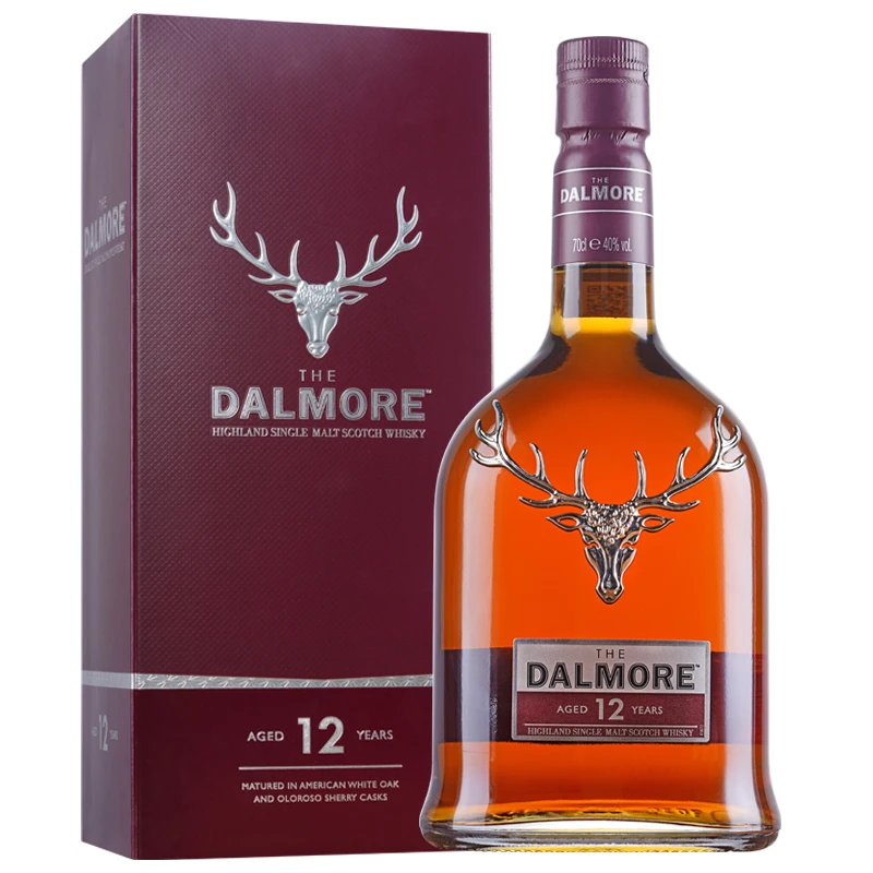 龙粤 达尔摩大摩12年苏格兰单一麦芽威士忌700ml行货Dalmore