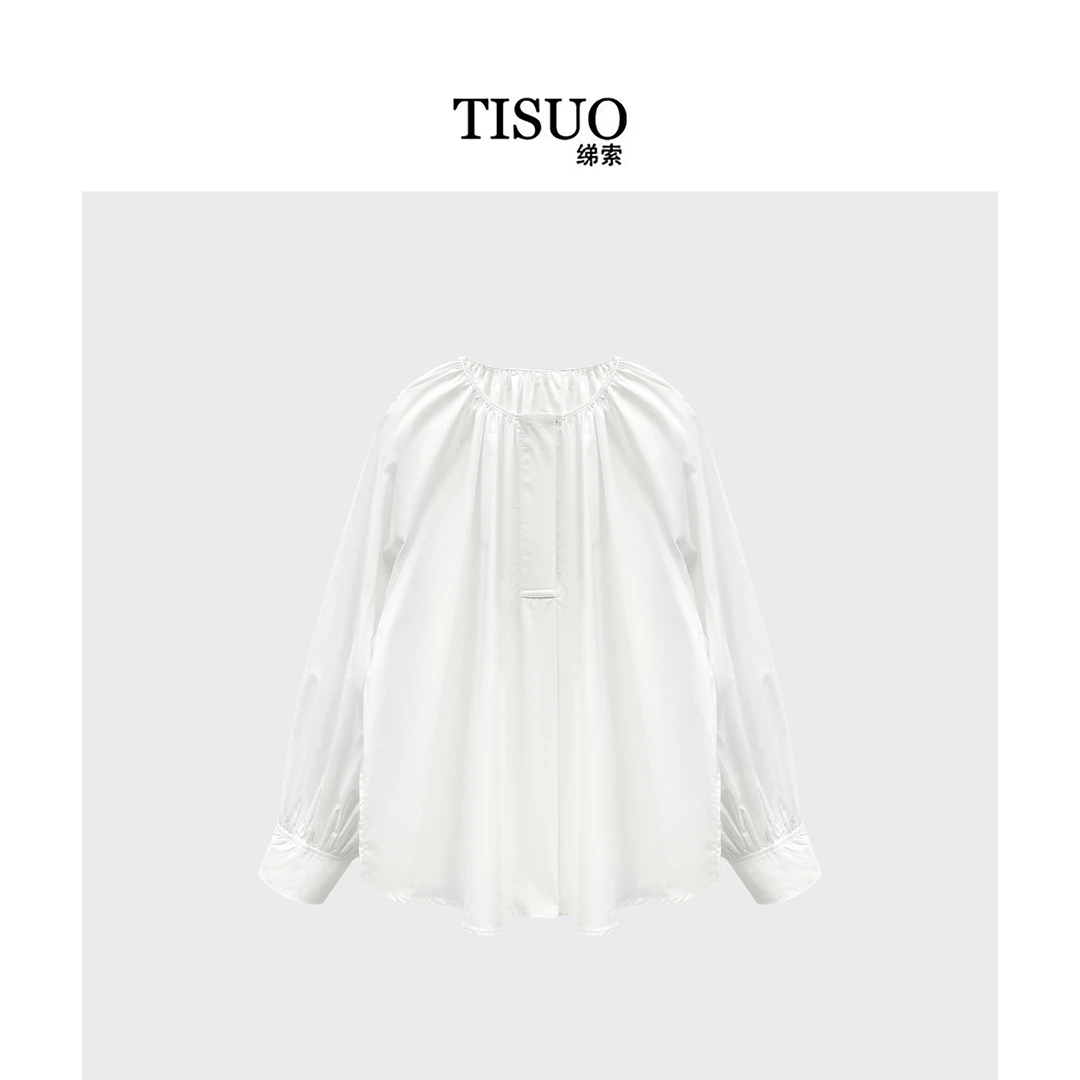 TISUO/绨索娃娃领衬衣衬衫TS303809