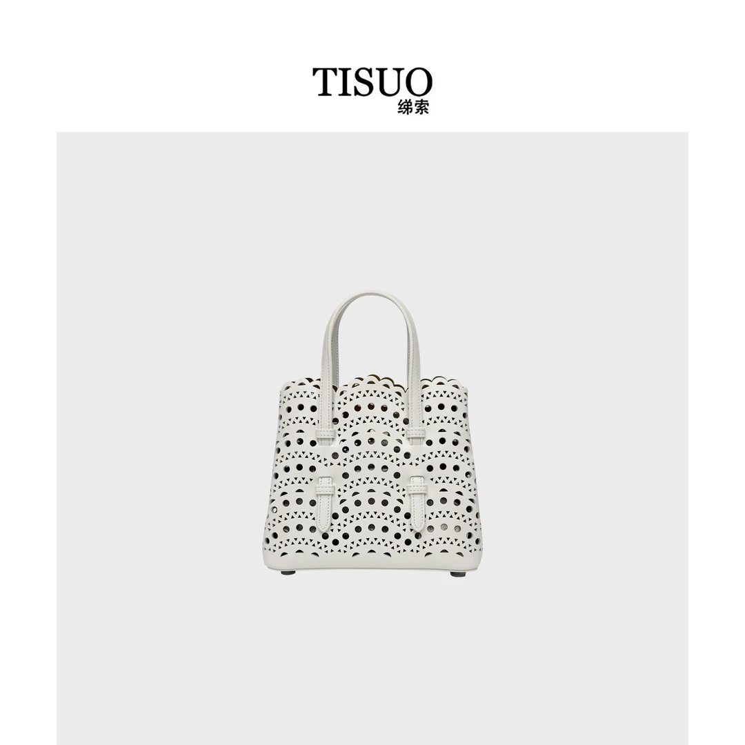 TISUO/绨索“法式浪漫”精致重工手搓牛皮手提包TS585404