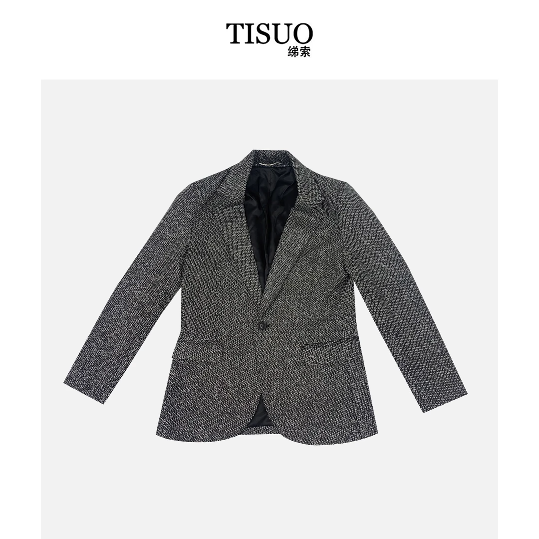 TISUO/绨索 “摇滚star”轻奢亮片宽松西装外套 TS307803