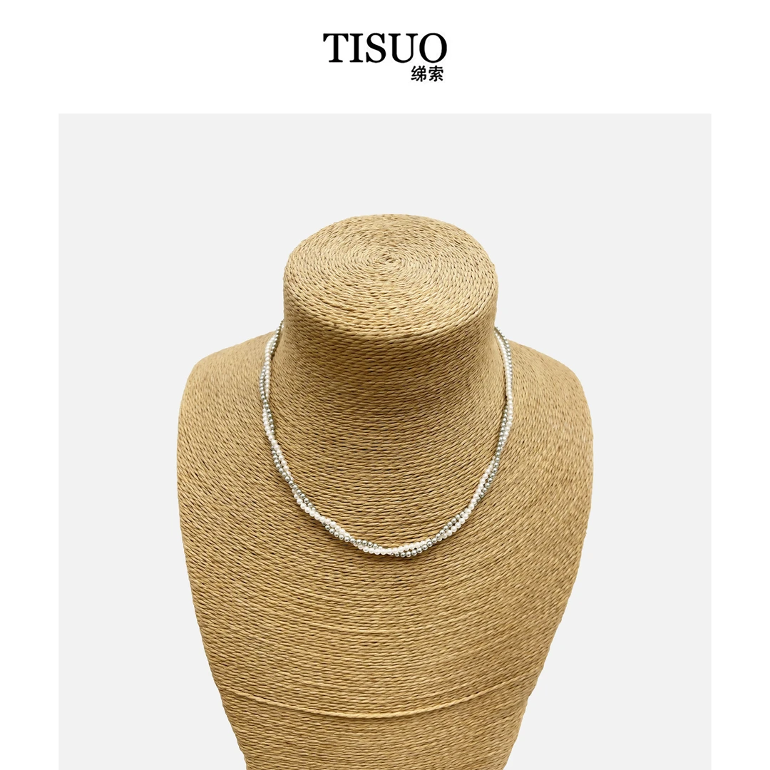 TISUO/绨索 非金属项链  轻奢复古双色麻花项链 TS511852