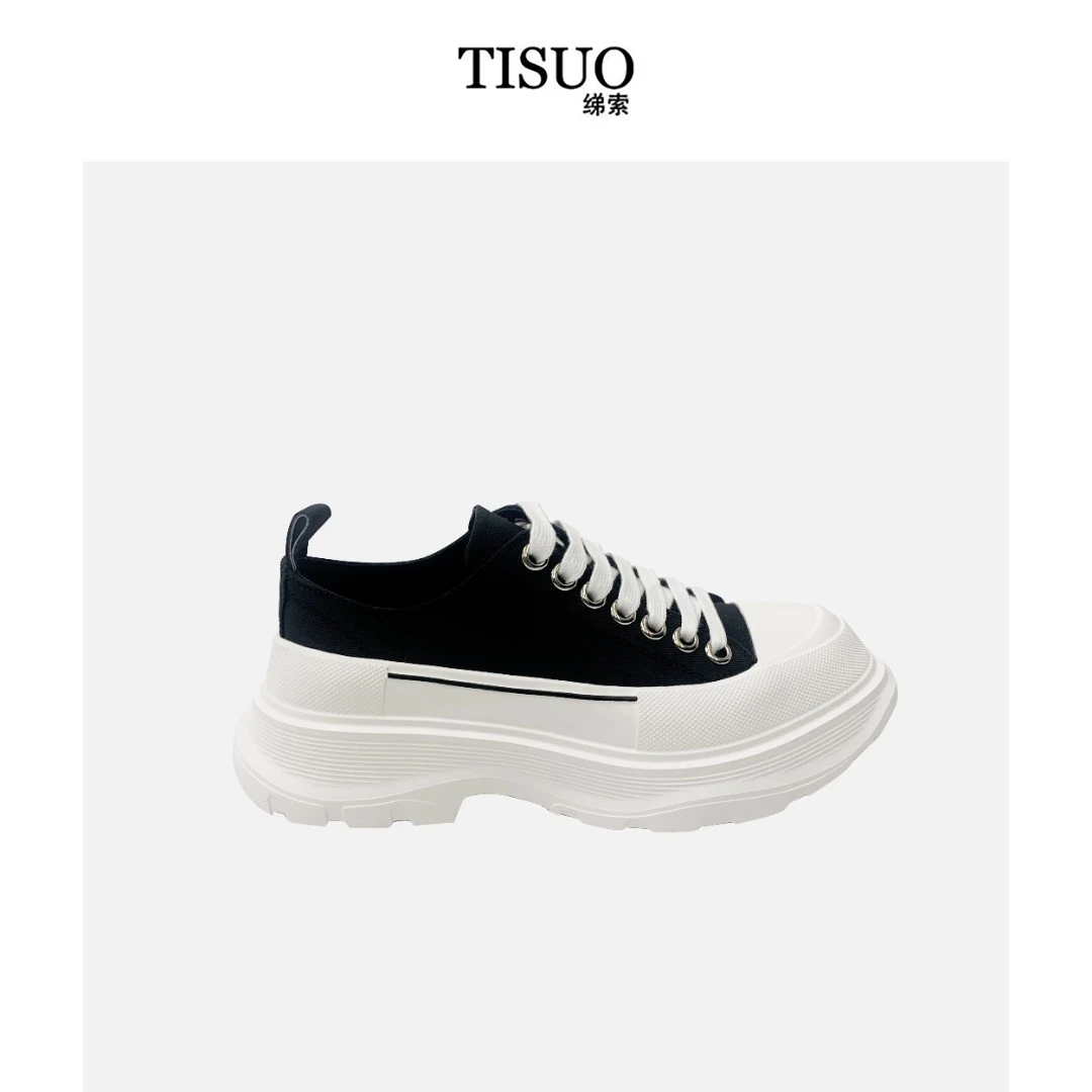TISUO/绨索 帆布厚底松糕鞋 TS542099