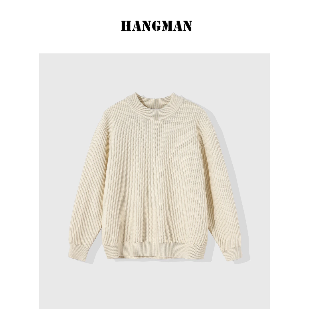 【23561】冬季新款打底透气休闲户外运动简约宽松长袖毛衣