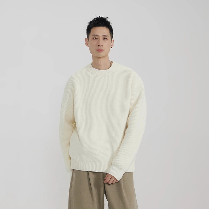秋冬圆领新款轻奢纯色保暖百搭休闲长袖时尚简约打底毛衣【688】