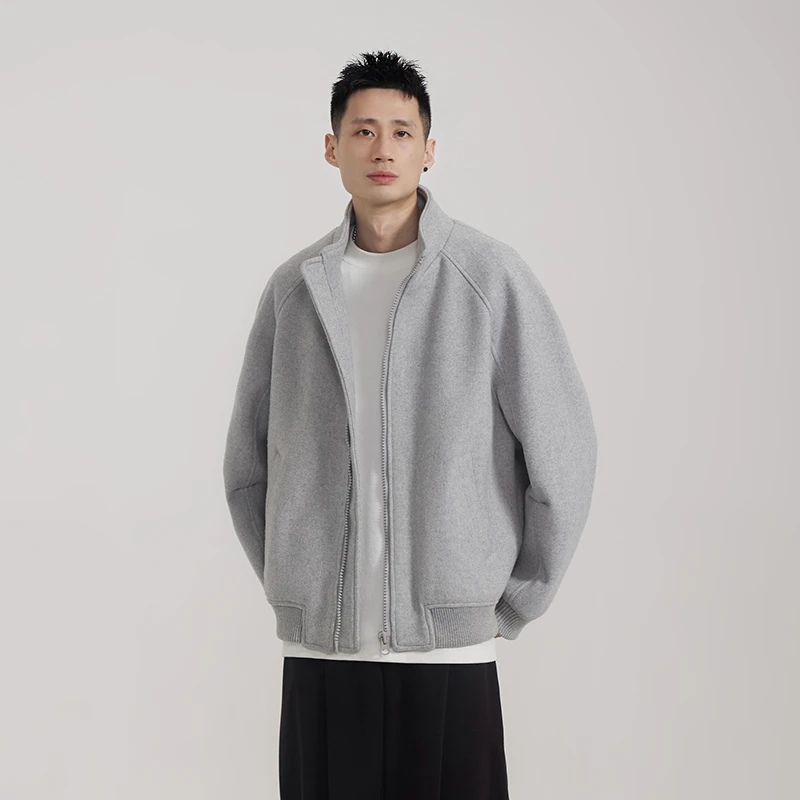 秋冬新款开衫男女同款潮流宽松休闲纯色长袖日常穿搭夹克【6671】