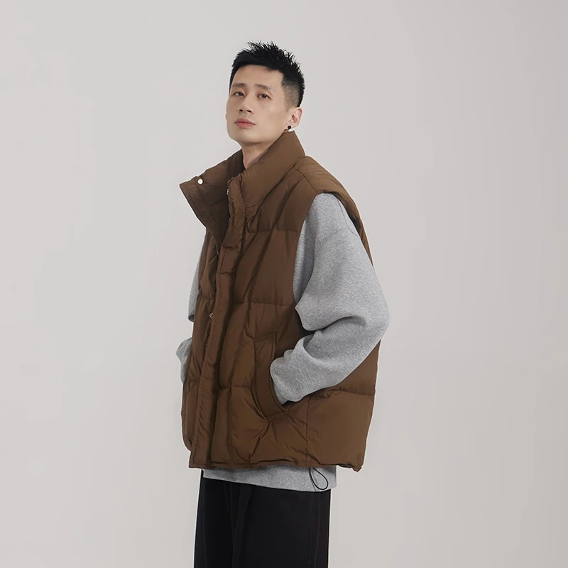 冬季新款90白鸭绒马甲潮流百搭男女同款羽绒马甲背心【25273】