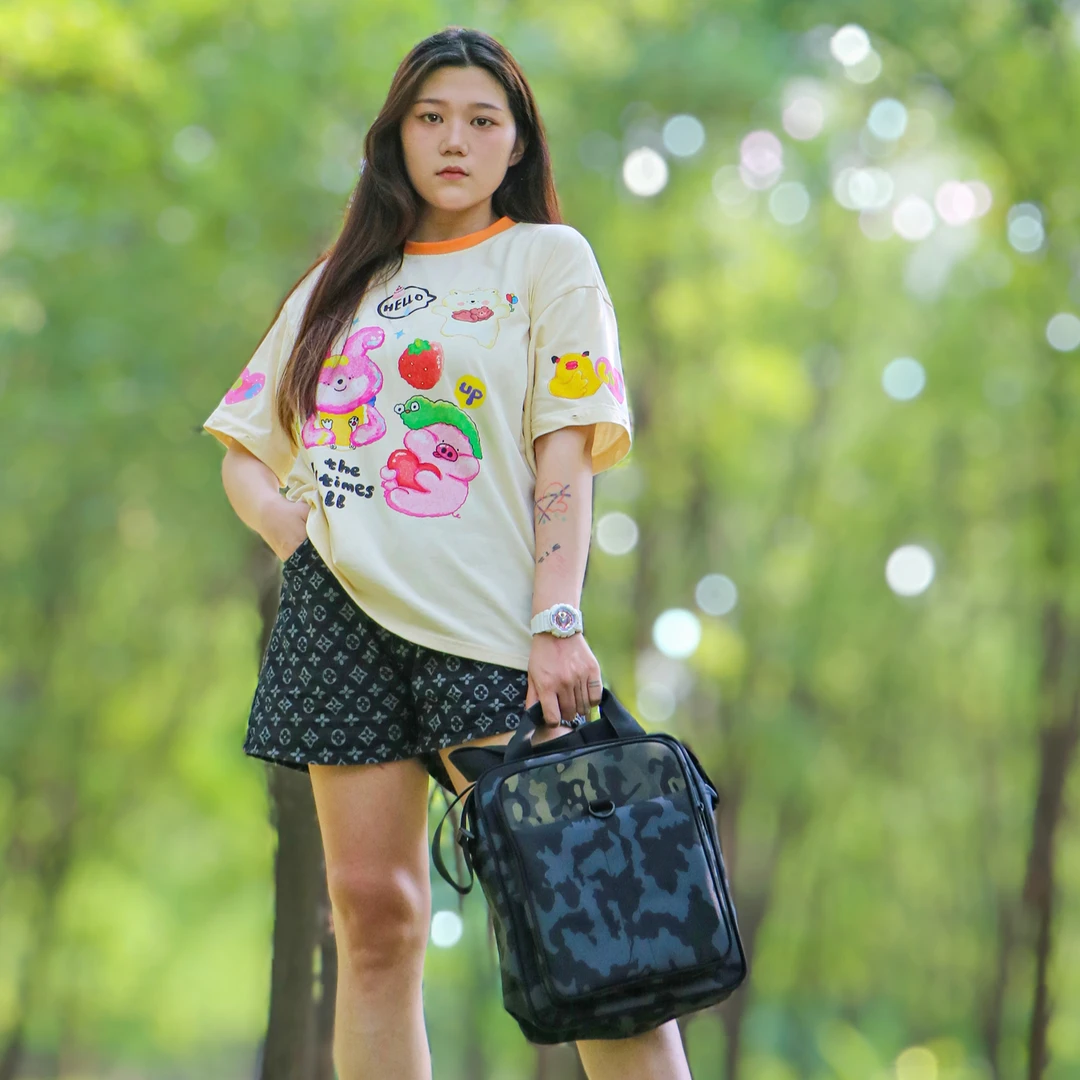 金后盾运动休闲迷彩单肩斜挎包