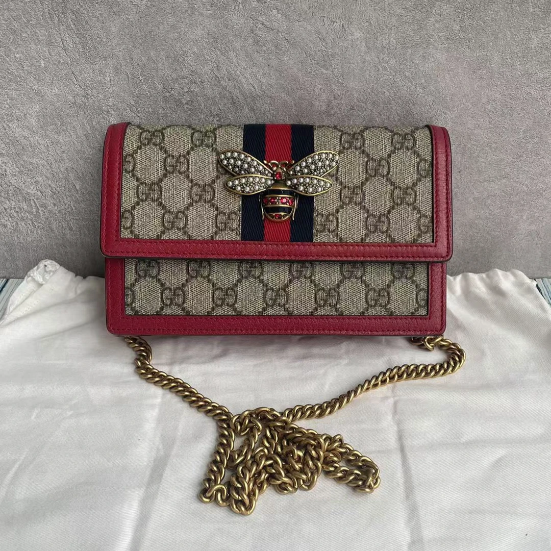 99新 GUCCI/古驰 gucci玛格丽特woc斜挎包98新