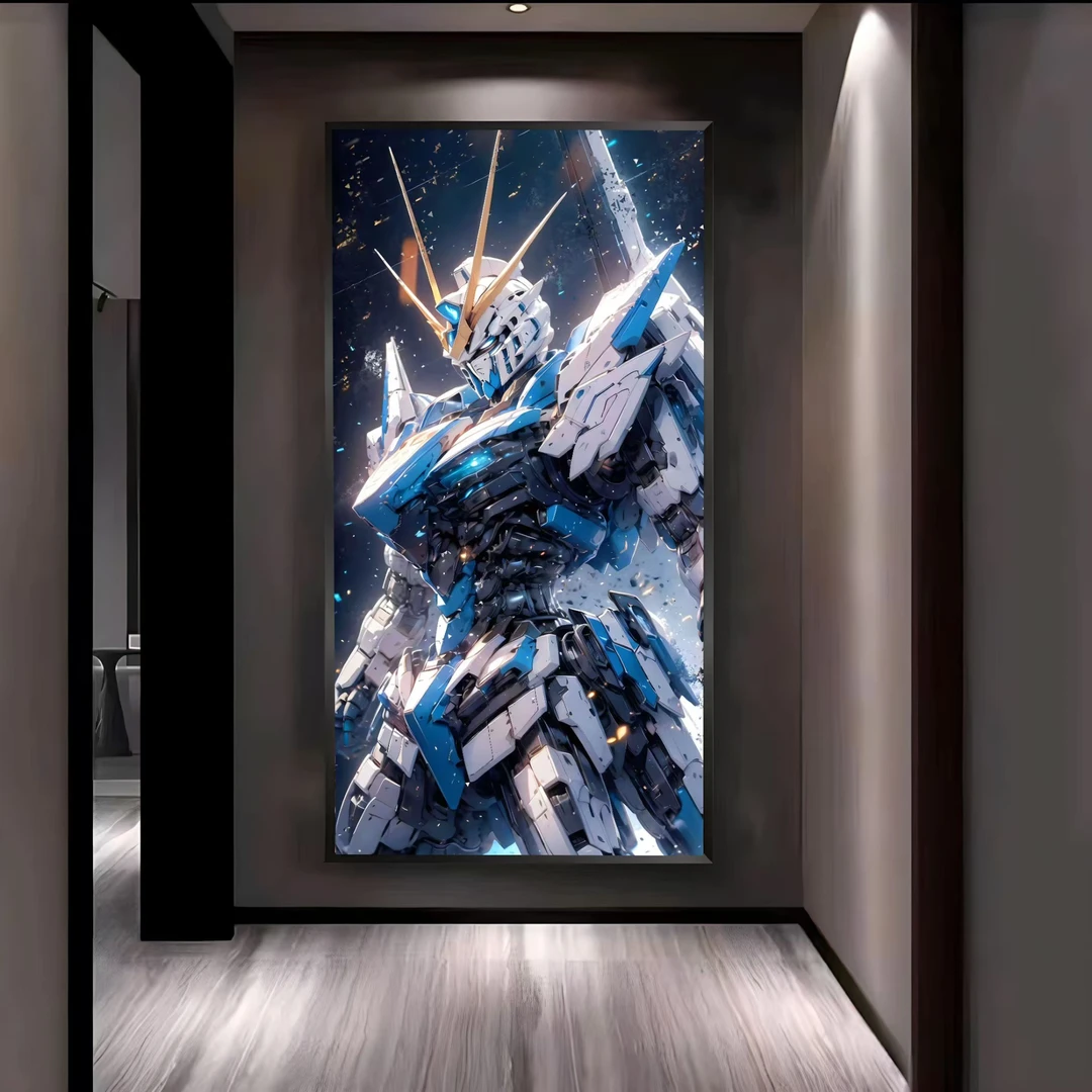 RX 高端晶瓷装饰画 pvc 高达系列 玄关 电竞房挂画 40*80