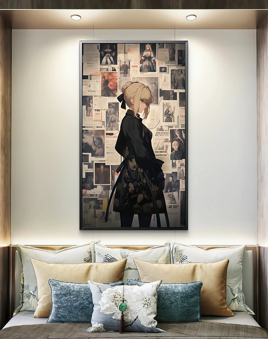 RX 高端装饰画 pvc  型月saber  40*80 客厅 玄关 电竞房 挂画