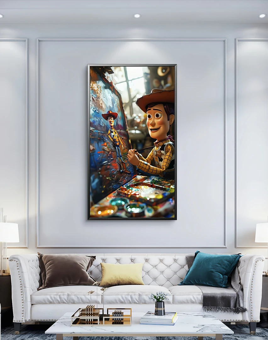 RX 高端晶瓷装饰画 pvc 玩具总动员 电竞房 卧室挂画 40*80