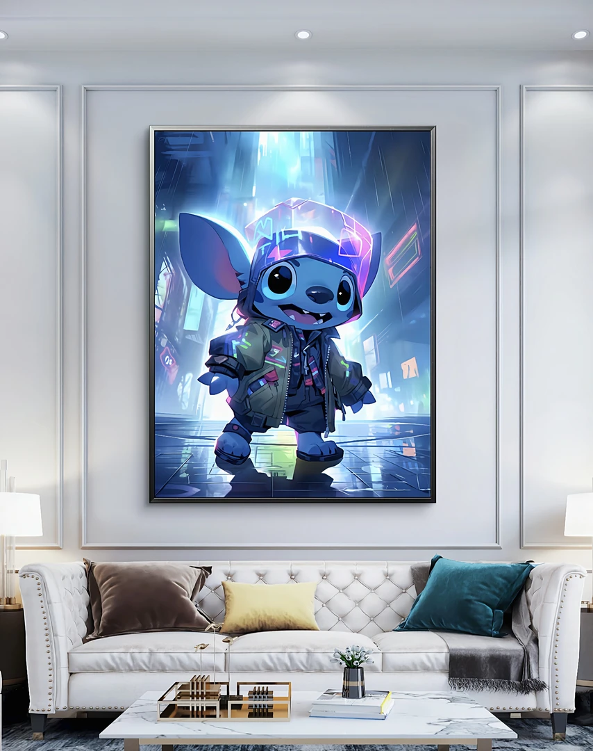 RX 高端装饰画 PVC 材质40x60 史迪仔 电竞房玄关挂画