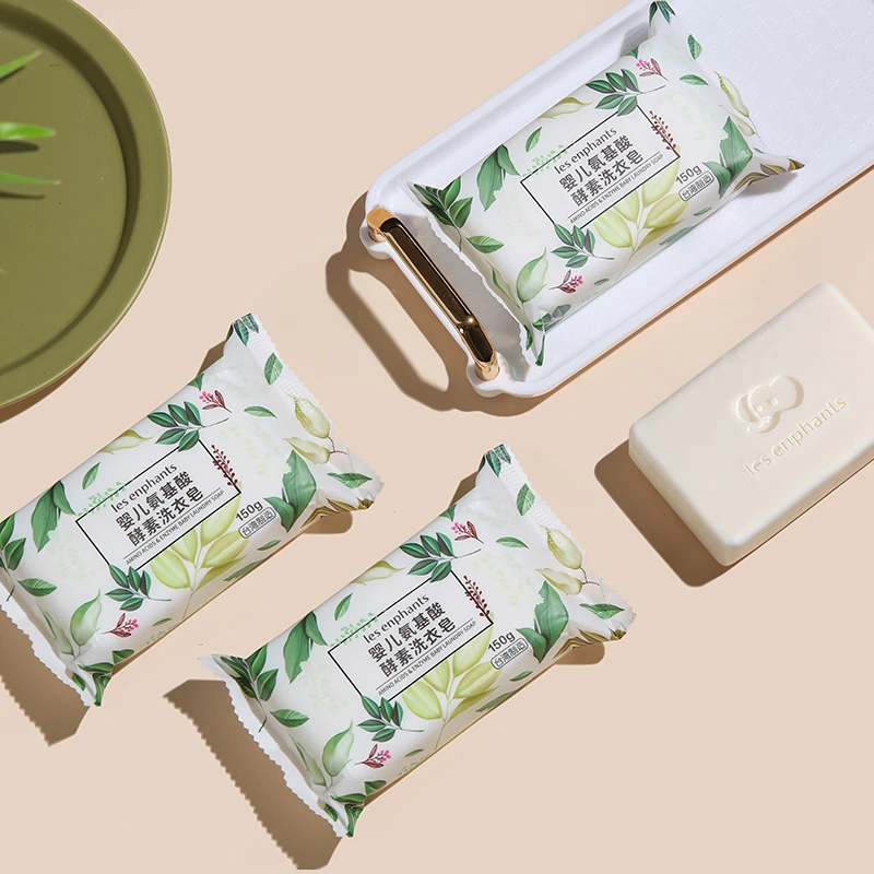 丽婴房婴幼儿用品台湾产清洁清香型氨基酸酵素洗衣皂150g*3