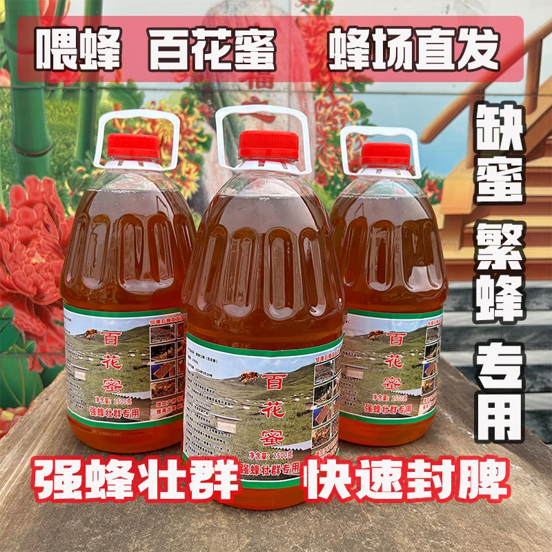 2024百花蜜缺蜜繁殖蜜蜂喂蜂越冬口粮意蜂天然洋槐花蜜蜂饲料口粮