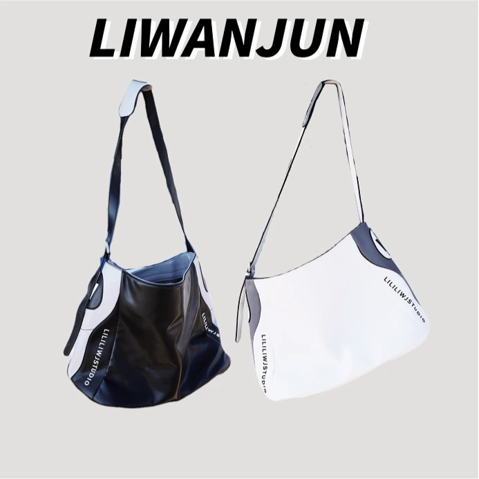 婉君【美式机能运动包】机能拼色斜挎运动包LWJ22B2S325
