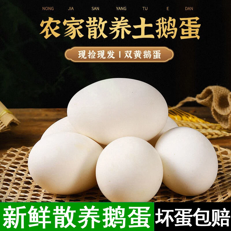 【敞鲜】现捡现发新鲜散养鹅蛋一箱12个单个重120g左右