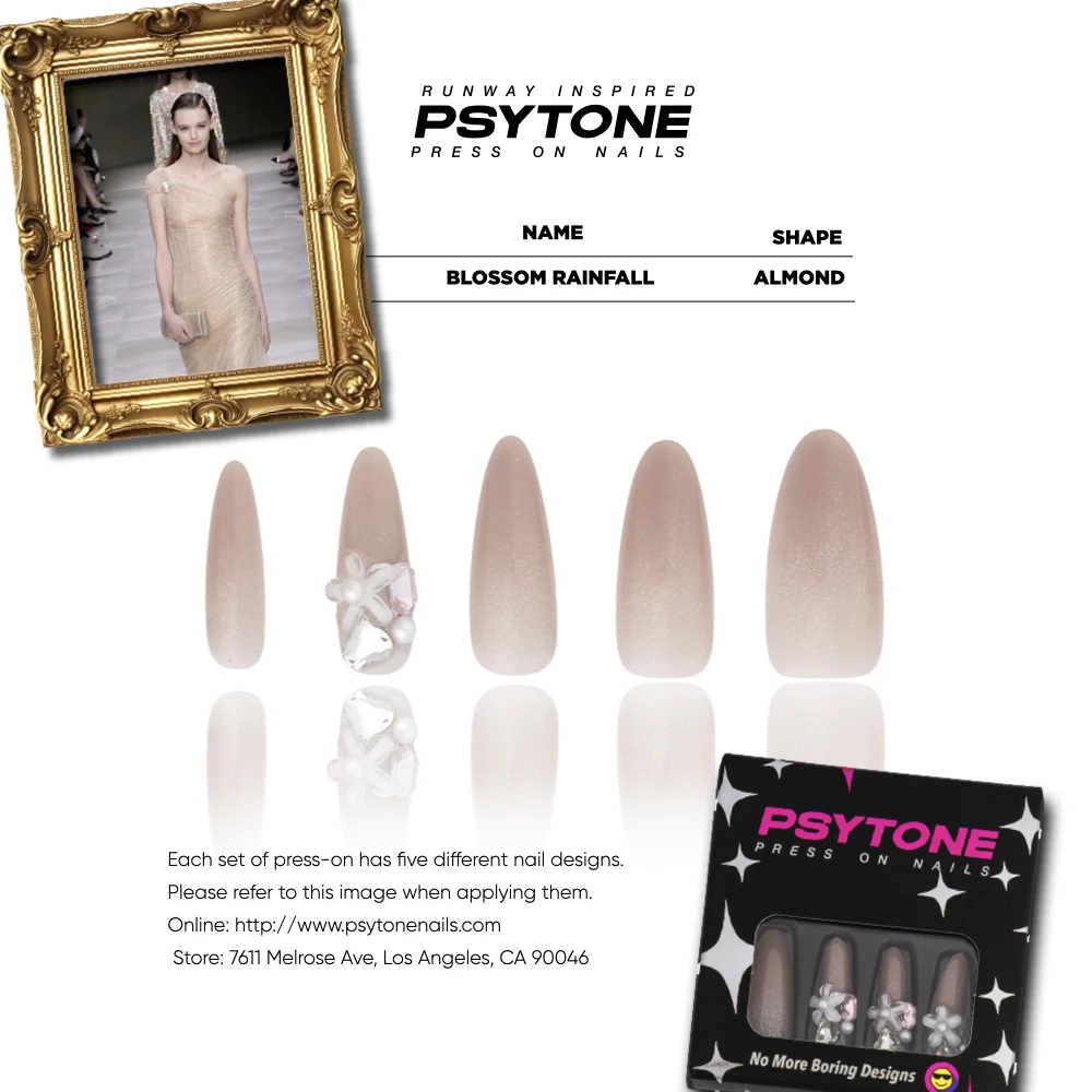 幻调雨梨花BlossomRainfall | 猫眼仙女秋冬长杏仁裸色穿戴甲