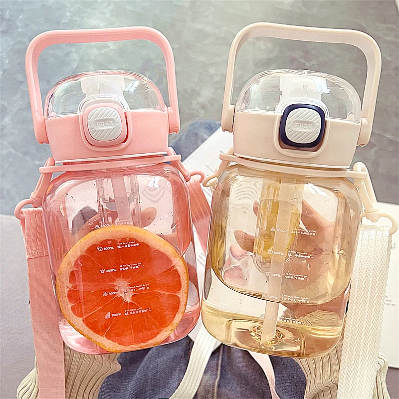 泡茶茶漏水杯女生高颜值夏天带茶隔吸管杯子运动水壶瓶便携大肚杯