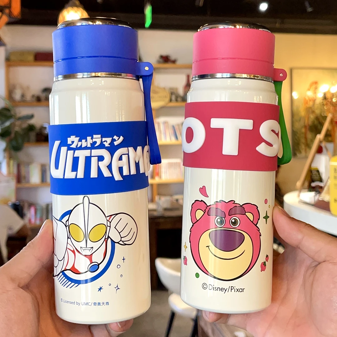 儿童保温杯316小学生上学专用男孩女孩大容量草莓熊直饮口水杯子