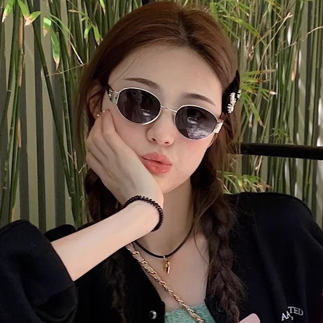 【蛇蛇家2024】复古美式金属小框高级感椭圆形街拍凹造型太阳眼镜