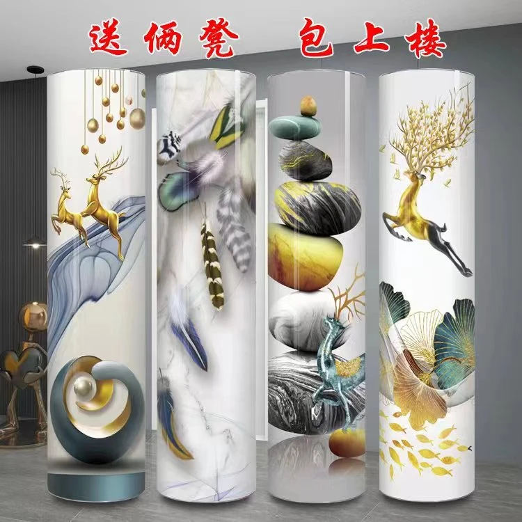 现代简约360度旋转鞋柜圆形创意玄关圆柱鞋架多功能储物柜门厅柜