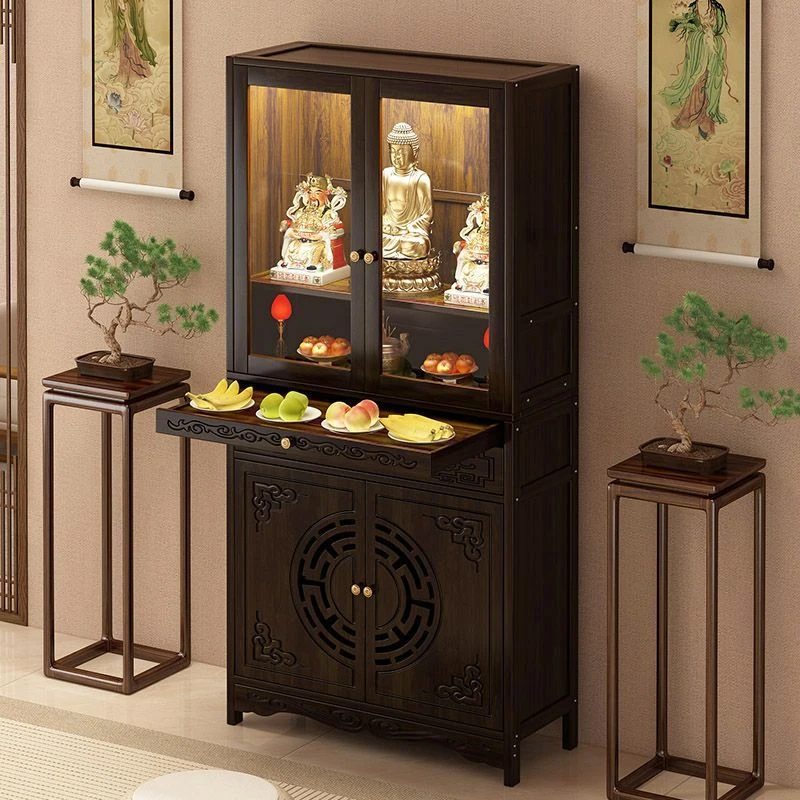 供桌家用香案佛台佛龛新中式立柜财神爷佛像观音菩萨供奉台香案桌