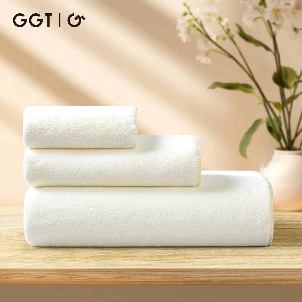 日本GGT雪花绒浴巾三件套男女家用比全棉纯棉吸水速干柔软不掉毛