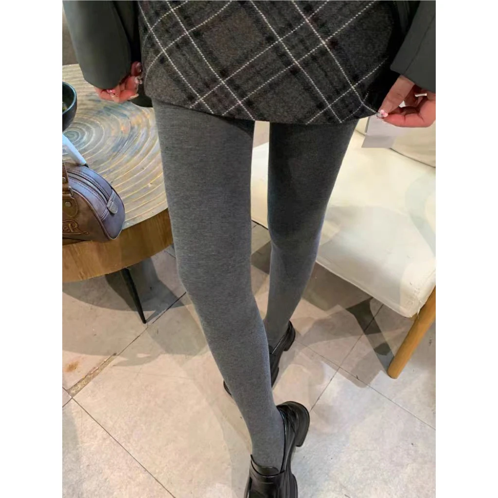 玳妮【加绒瘦瘦裤】冬季高腰加厚加绒深冬弹力打底裤显瘦内穿连袜裤