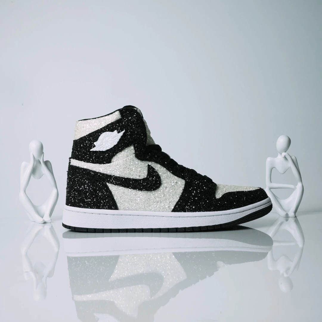 【Nike/耐克】Air Jordan1 高帮黑白熊猫配色格丽特定制情侣球鞋
