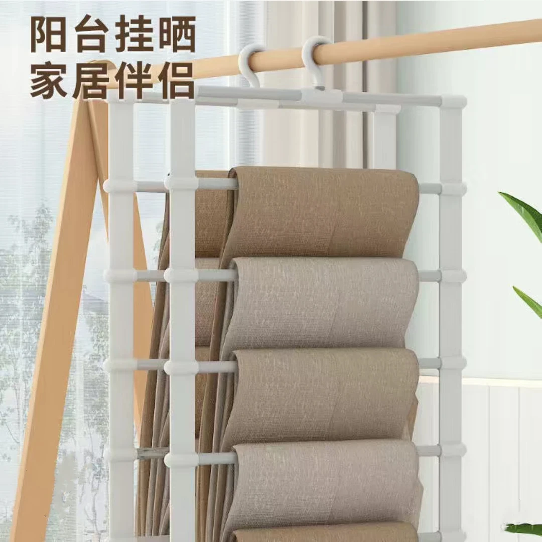多功能便携式裤架挂裤折叠裤架铝合金裤挂裤夹收纳挂裤架多层无痕