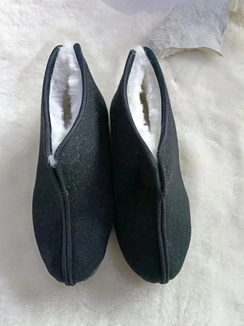 老人羊毛鞋加厚保暖爸爸鞋