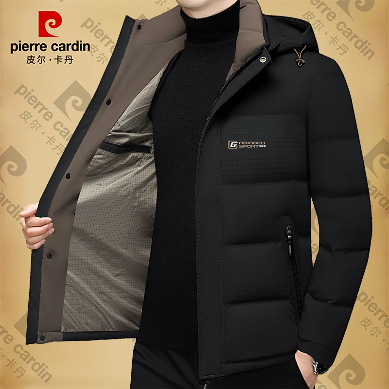 皮尔卡丹男士新款高档商务休闲保暖羽绒服冬季加厚男装鸭绒外套潮
