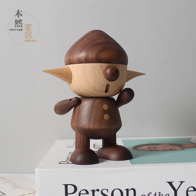 实木小精灵手工木偶霍比特人家居摆件个性创意精致生日礼物送男友