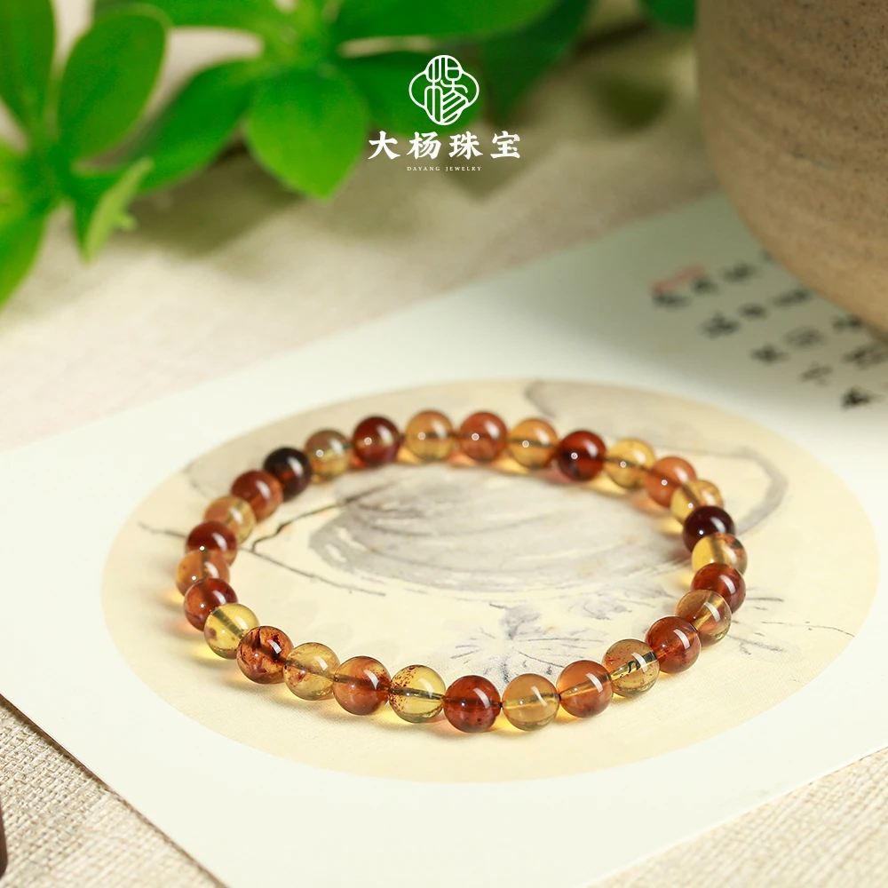 【大杨严选】LJ-1527-琥珀-多宝圆珠单圈珠子不一多样性发其一