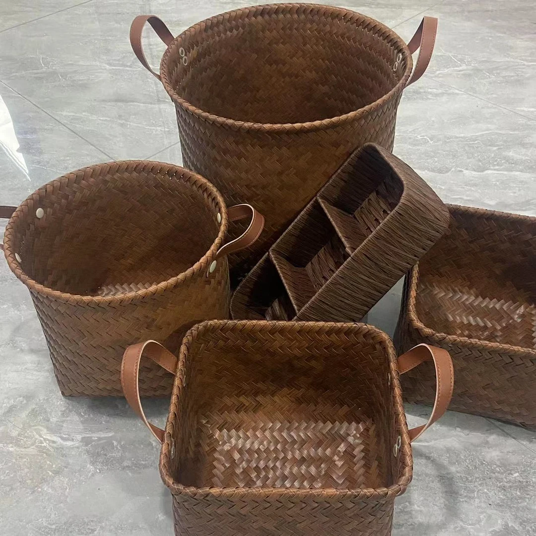 （拍一发五）宠粉福利美式复古大脏衣篮圆形收纳筐组合