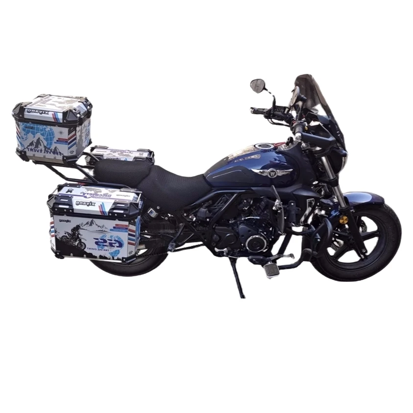 适用于豪爵TR300铝合金三箱边箱尾箱HJ300-3A改装后备箱支架配件