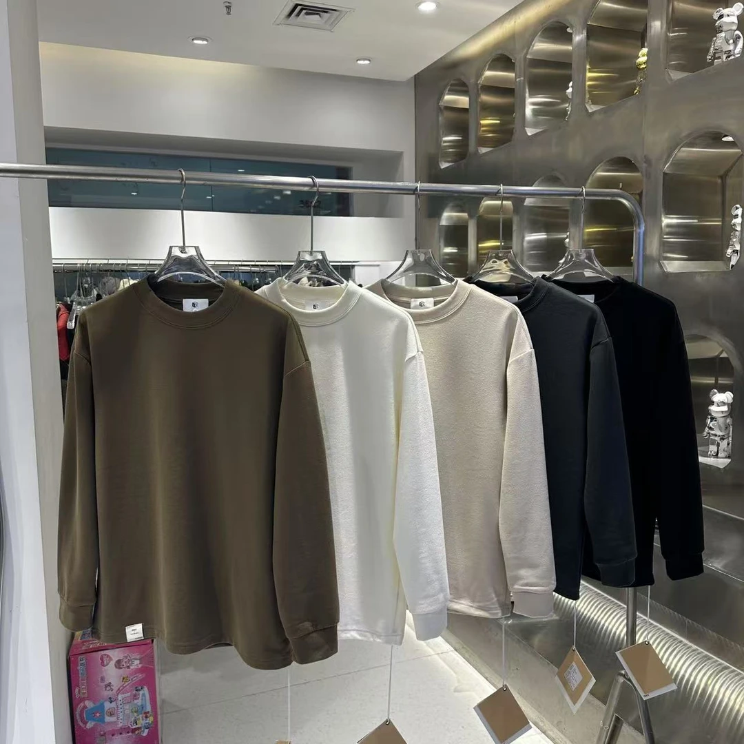 秋冬男士简约百搭休闲圆领时尚打底衫男款长袖宽松潮流8751