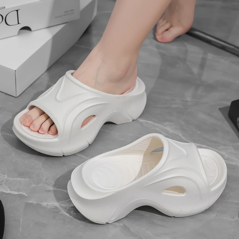 网红款凉拖鞋女夏季足弓支撑时尚居家厚底酷如意增高拖鞋女款外穿