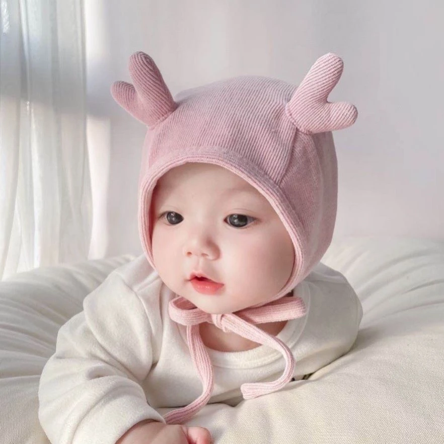 婴儿帽子秋冬季保暖包头帽宝宝可爱超萌护耳帽舒适网红婴儿帽