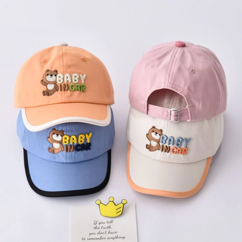 宝宝帽子春秋薄款男童春季婴儿挡光鸭舌帽可爱儿童遮阳棒球帽春夏