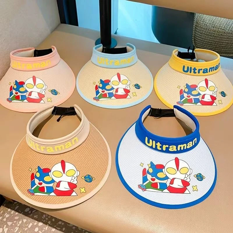 奥特曼儿童空顶帽夏季卡通男女童防晒遮阳帽宝宝太阳帽防紫外线潮