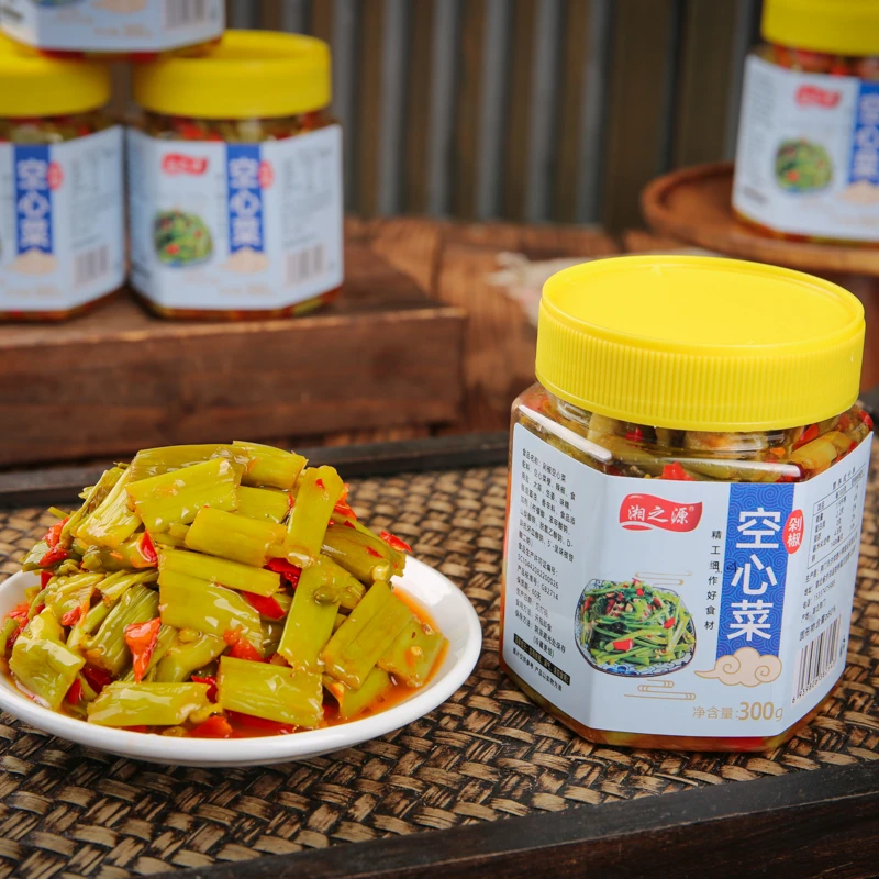 腌空心菜梗辣椒酱农家现做香辣下饭菜酸辣当季青蔬菜腌酱咸菜即食