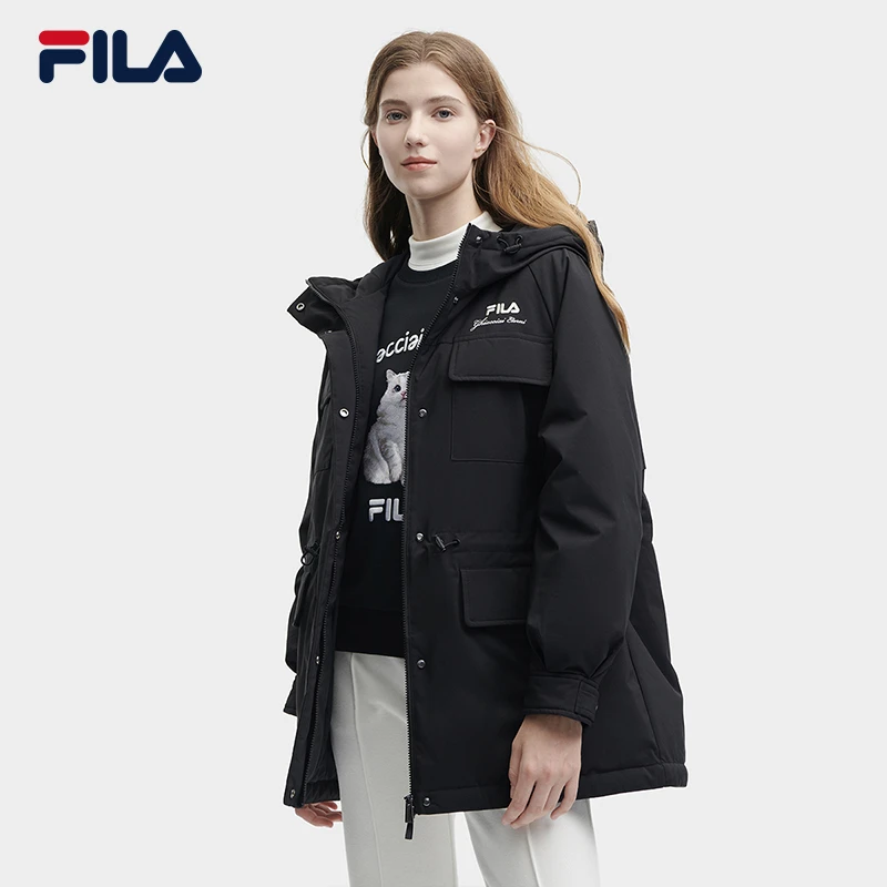 Fila/斐乐女装冬季新款【时尚防风】保暖潮流连帽羽绒服F11W348906F