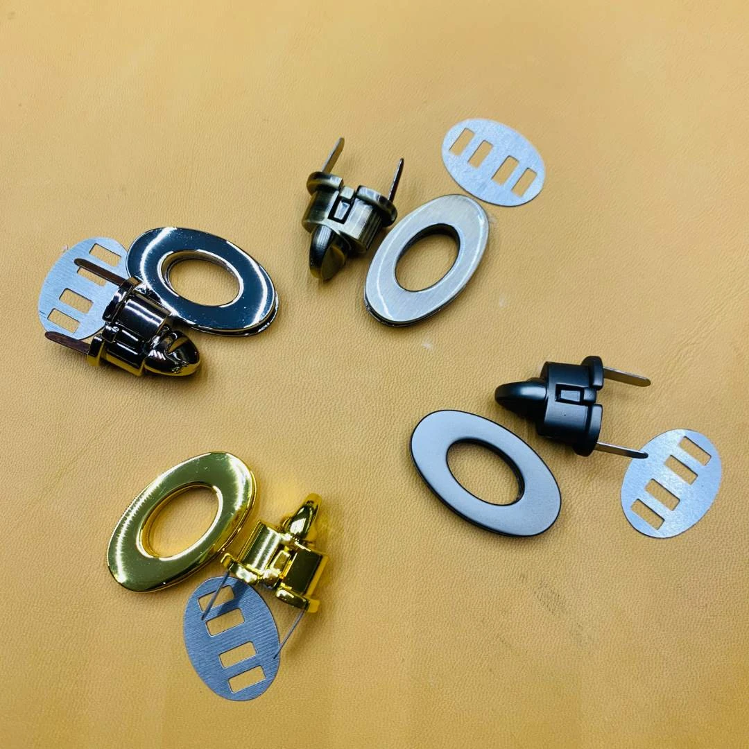 女包扭锁 锁扣内径11*19mm 合金拧锁 手工皮具包锁 五金配件