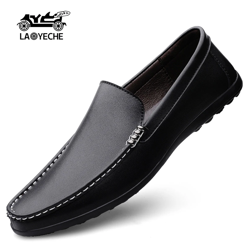 老爷车男鞋休闲男士皮鞋男透气商务鞋百搭爸爸鞋软底春季鞋子男款
